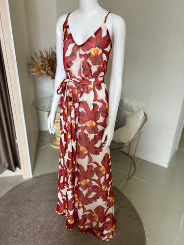 534VE000182 - LP VESTIDO LONGO ESTAMPADO FLORES