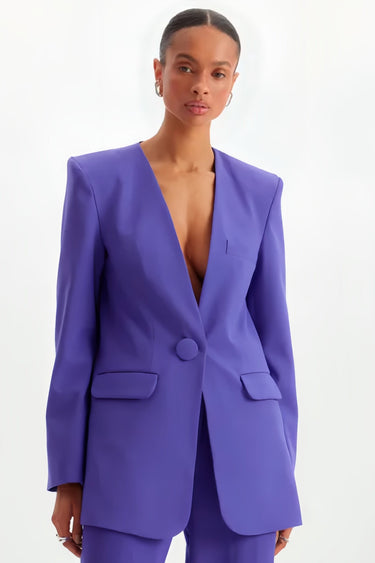 502BZ000426 LAVANDA -LP BLAZER ALONGADO ROXO PROMO