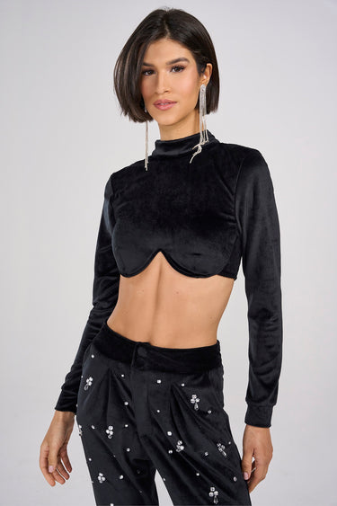 32164 - MONDABELLE CONJUNTO CROPPED + CALÇA CAROL PRETO