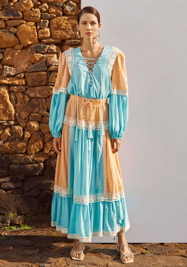 502BL004791 - BLUSA MANGA AZUL AMARANTE
