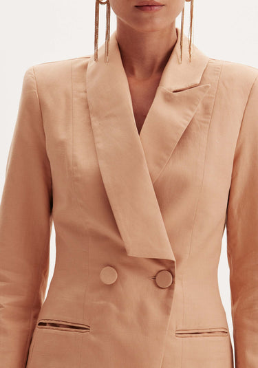 502BZ000743 - AMARANTE BLAZER COM GOLA ASSIMETRICA ALONGADO