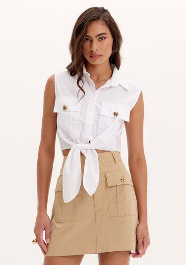 502CA001335 - LP CAMISA CURTA AMARRAÇÃO FRONTAL