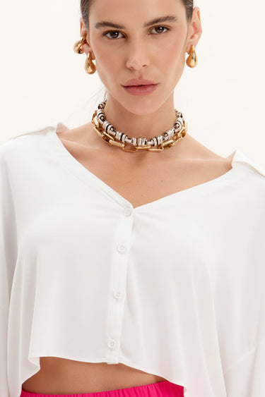 502CA001401 - LP LONG SLEEVE CROPPED SHIRT