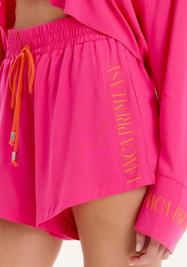 502SH001508 - LP SHORT CURTO COM AMARRAÇÃO E ASSINATURA LATERAL