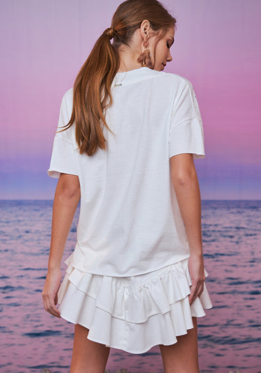 502TS001472 LP T-SHIRT MAXI DECOTE BRANCO G