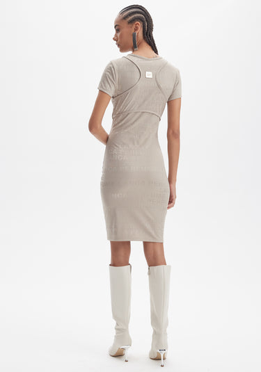 502VE008057 - LP VESTIDO CURTO ESTAMPA RECORTES