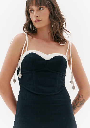 502VE008271 - AMAR VESTIDO SUPER MIDI COM FENDA