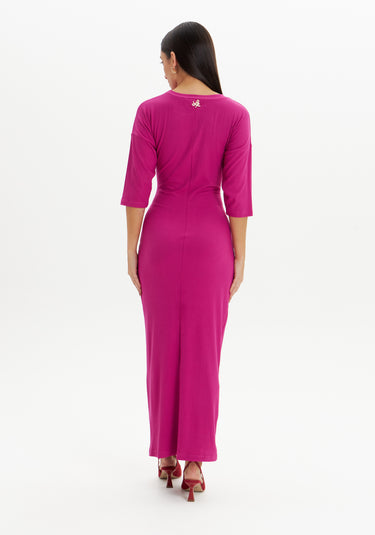 502VE009492 - LP VESTIDO CANELADO SUPER MIDI TORÇÃO
