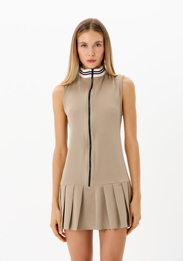 502VE011382 - MYFT VESTIDO GOLA ALTA DE PREGAS