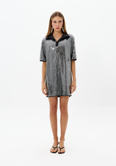 502VE011521 - MYFT VESTIDO GOLA POLO METALIZADO