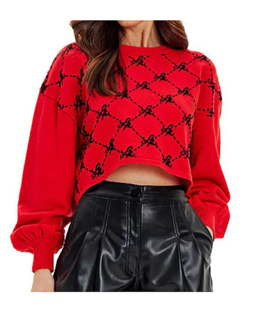 503BL001584 - LP KNITTED BLOUSE WITH APPLICATION