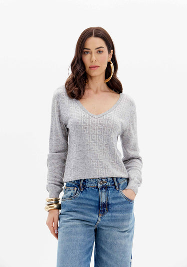 503BL001641 - LP BLUSA TRICOT COM APLICAÇÃO E DECOTE V