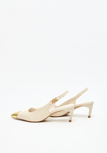 537SC000365 LP SCARPIN SLINGBACK BICO METALIZADO