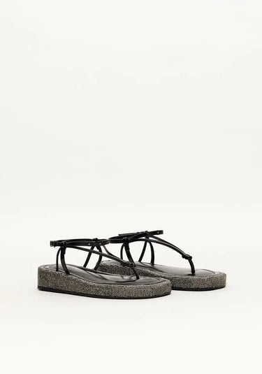537SD001330 - LP SANDALIA PAPETE COM TIRAS FINAS E BRILHOS