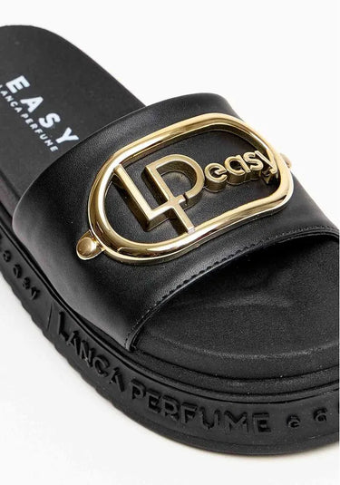 537SL000093 - LP CHINELO SLIDE ALTO ENFEITE METAL PRETO
