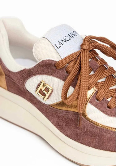 537TE001032 LP TENIS TWEED COM RECORTES EM COURO