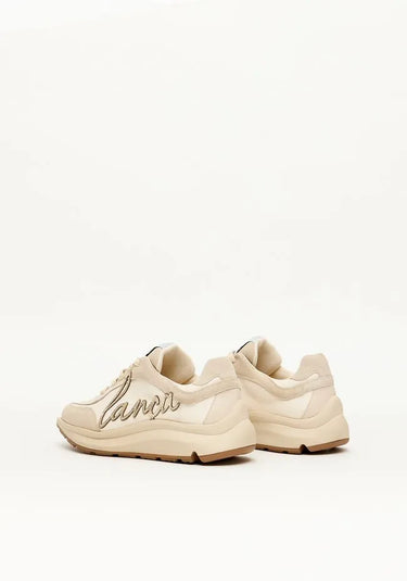 537TE001068 - LP TENIS DE COURO COM RECORTES E LOGO LANÇA