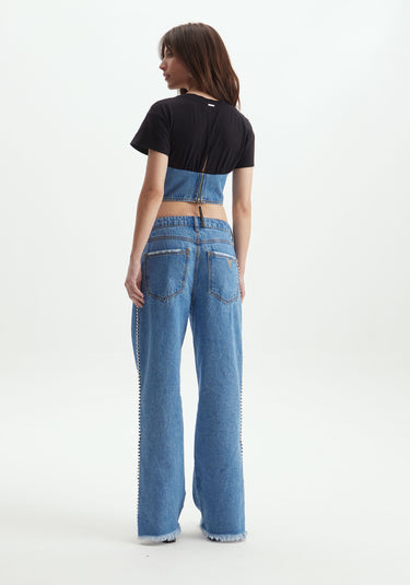 501CF005867- LP CALÇA JEANS FULL LENGHT RELAXED HIGH