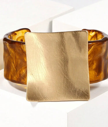 310526-14 IMPORTADO BRACELETE EM ACRILICO GEOMETRICO