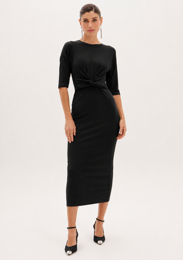 502VE009492 - LP VESTIDO CANELADO SUPER MIDI TORÇÃO