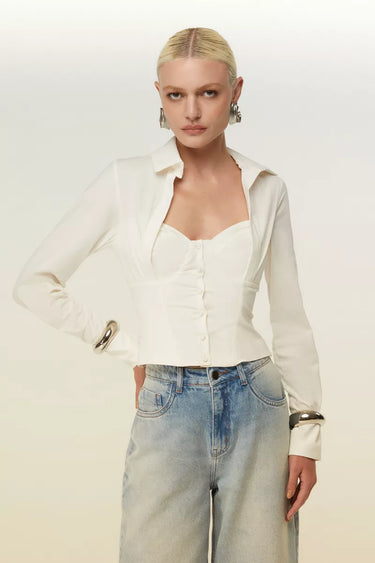 CAM33979 - DIMY CAMISA CROPPED CORSET FEMININO