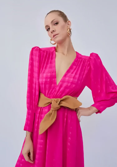 502VE006345 LP VESTIDO LONGO COM CINTO