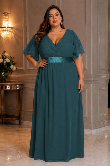 LONG DRESS INPORTED LIGHT PINK PLUS 4G