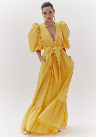 502VE007748 - AMARANTE VESTIDO LONG COM DECOTE EM V
