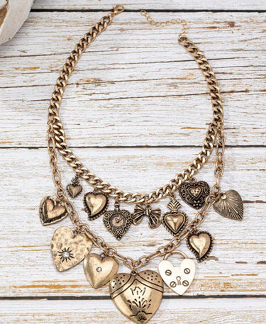 23032025-4 IMPORTADO COLAR VINTAGE MULTICOLOR HEARTS