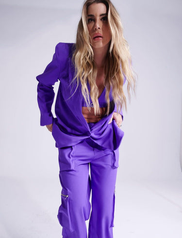 502BZ000426 LAVANDA -LP BLAZER ALONGADO ROXO PROMO