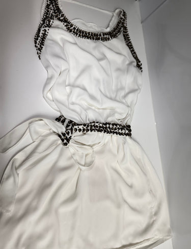 6200221 VIBER VESTIDO SOLTO ALÇA E CINTO BORDADO BR M