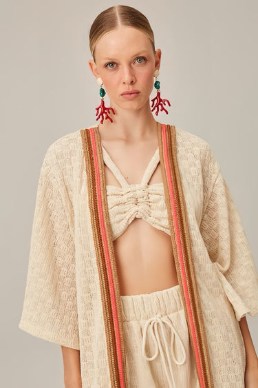 502KF000104 LP KAFTAN ALONGADO CRU