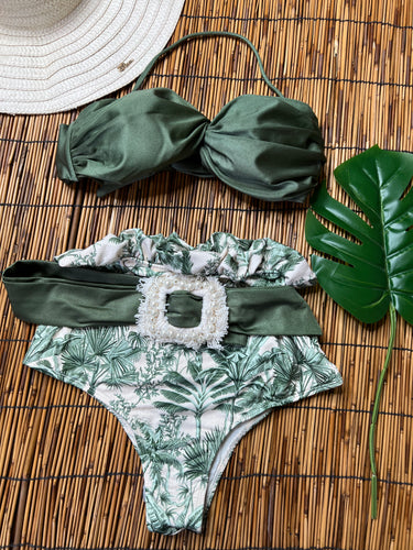 526BK000797- LP BIQUINI HOT PANTS CLOCHARD VERDE P