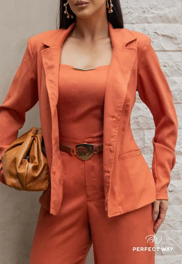 MO544207B - PW WOMEN'S CREPE BLAZER WITH SHOULDER PADS