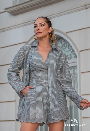 NO444319C - PW EMBROIDERED SHIRT WITH METAL BUTTONS