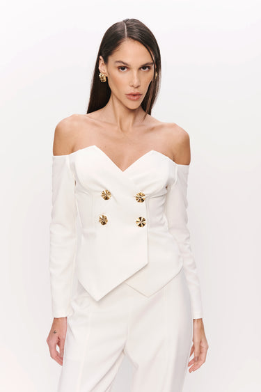 BLU32449 - DIMY BLUSA OMBRO A OMBRO COM BOTOES