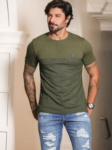 86613 PITBULL JEANS CAMISETA GOLA O