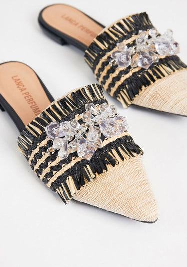 537SI000179 - LP MULE POINTED TOE WITH SAND DECORATION