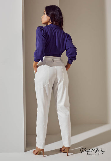 LI113035- PW WRAP OVER SHIRT WITH DETAIL
