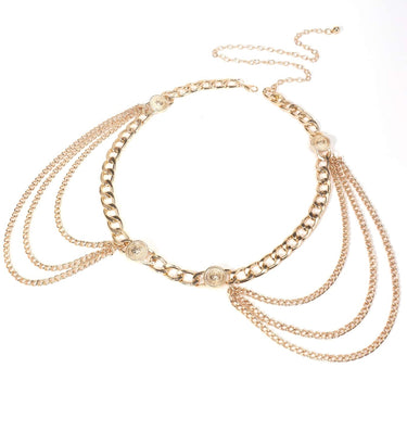 310526-5 IMPORTADO CINTO ELEGANTE CORRENTE DOURADA