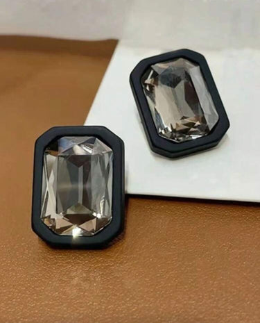 10042025-6 IMPORTADO BRINCO CRISTAL VINTAGE PRETO
