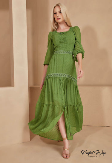 LO16196 - PW LONG DRESS WITH FITTINGS