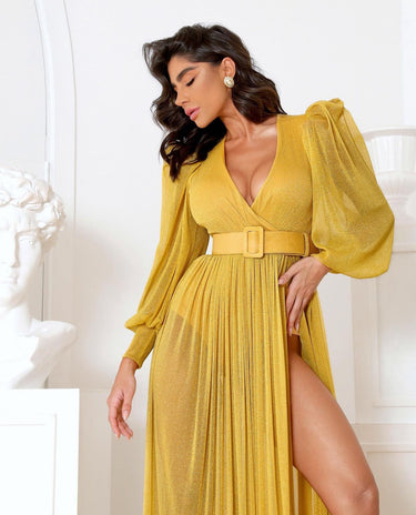 5820550032 SPLASH YELLOW SABRINA DRESS