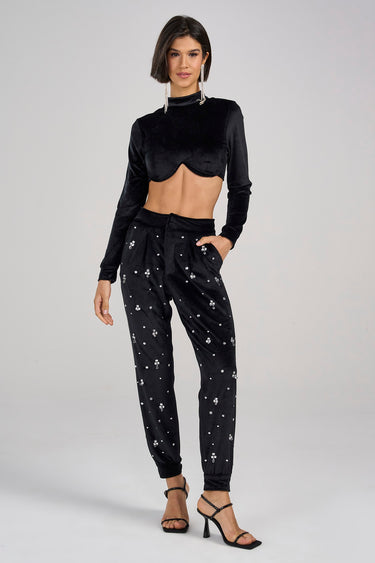 32164 - MONDABELLE CONJUNTO CROPPED + CALÇA CAROL PRETO