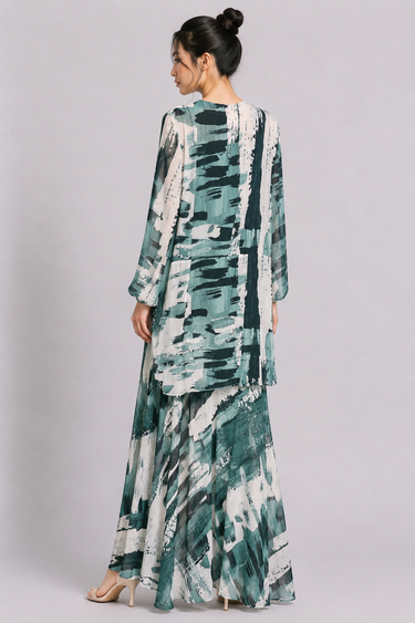 12000106020 MV VESTIDO LONGO DECOTE VERDE