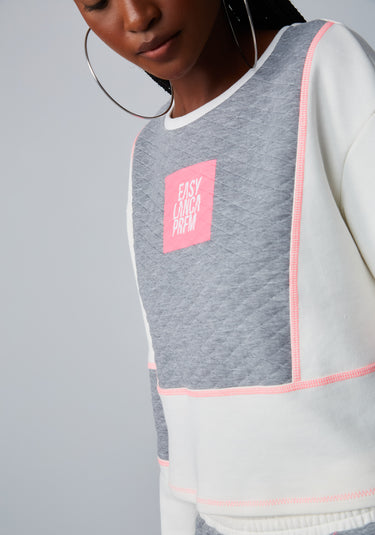 502ML000464 - LP SHORT SWEATSHIRT WITH OFFWHITE CUTOUTS