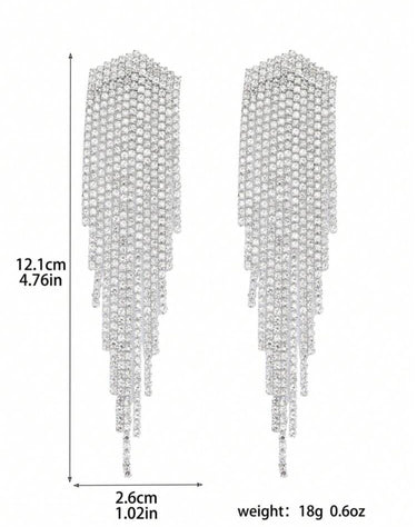 10042025-3 IMPORTADO BRINCOS DE CRISTAL NEGRO E STRASS BRILHANTE