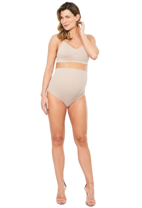 50040- PLIE CALCINHA GESTANTE MATERNITY BASE - NUDE