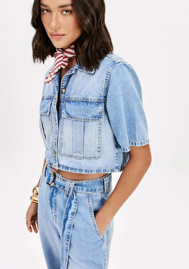 501CA000641 - LP CAMISA JEANS MANGA CURTA