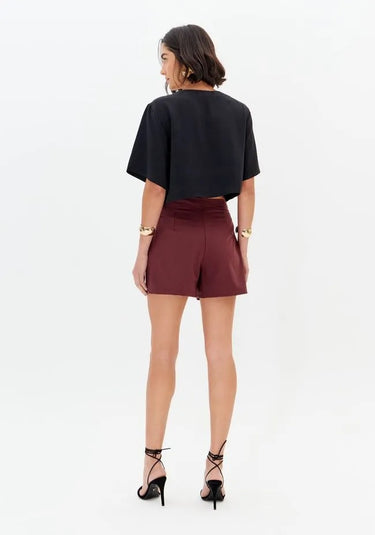 502BF000544 LP SHORT ALFAIATARIA COM PREGAS FRONTAIS